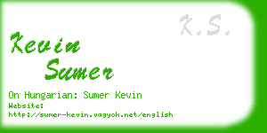 kevin sumer business card